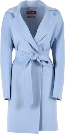 Max Mara Cappotto Ajaccio con cintura - Blu