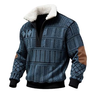 Generic Christian Sweatshirts Quarter Zip Pullover Men Fleece Stand Collar Mens Jumpers Christ Crosses Printed Long Sleeve Sweatshirt Block Color Winter Warm 