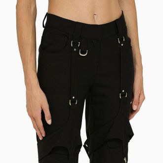 Off-white Womens Wool Cargo Trousers - Black - Size EU 36 (Womens)