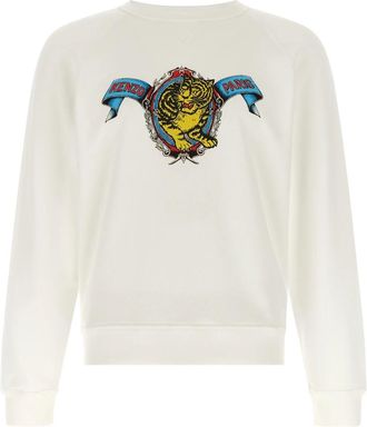 Kenzo Jumping Tiger Crewneck Sweatshirt - Heren - Sweatshirts - Wit - XL - Katoen - Hoodies & sweatvesten