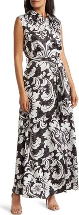 By Design Evangeline Sleeveless Maxi Shirtdress in Haiti Floral at Nordstrom Rack, Size 4X
