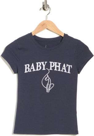 Baby Phat Logo Embroidered Baby Tee in Navy at Nordstrom Rack, Size X-Large