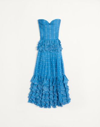 Valentino Long Dress In Plusdepois Print Chiffon Wo