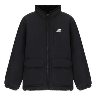 New Balance Logo Windbreaker Jacket Asia Sizing Black White 6DC43783-BK