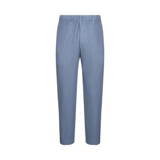 Issey Miyake Straight Trousers, male, Blue, L, Homme Pliss&eacute; Trousers