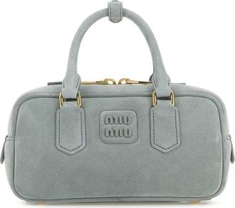 Miu Miu Powder Blue Suede Arcadie Handbag