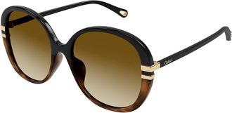 Chloé CH0207SK Asian Fit 003 Womens Sunglasses Black Size 58