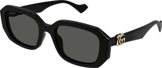 Gucci Grey Geometric Ladies Sunglasses GG1535S 001 54