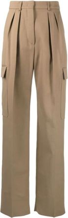 Sportmax Dames, Broeken, Beige, Maat: 2XS