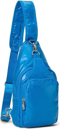 Baggallini Central Park Sling Backpack Womens Bags Cerulean Gloss Ripstop, Nylon
