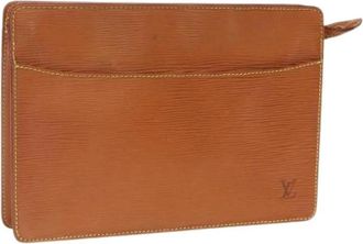 Louis Vuitton Pre-owned Epi Clutch - Dames - Vintage Clutch - Bruin - ONE Size - Leer - Vintage