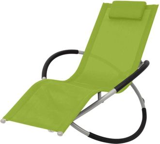 vidaXL Tumbona Geom&eacute;trica De Jard&iacute;n De Acero Verde Vidaxl