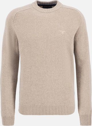 Barbour Mens Barbour Grangetown Crew Neck Sweater ST17 Washed Stone - Tan - Size: 38