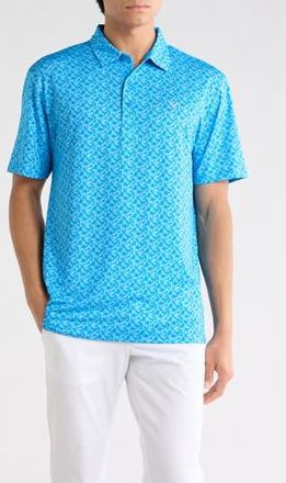 Callaway Floral Block Golf Polo in Brilliant Blue at Nordstrom Rack, Size Xx-Large
