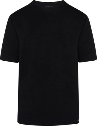 Kiton T-shirt met ronde hals en korte mouwen - Dames - T-shirts - Zwart - M - Tops