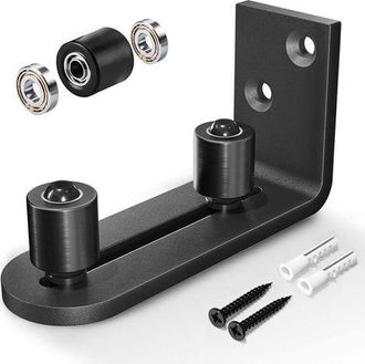 OEM Gu&iacute;a Para Puerta Corredera Ulisem, Rodamiento De Bolas, Soporte Ajustable, Sistema De Montaje En Pared, Base Plana, 2 Opciones De Montaje, Compatible 