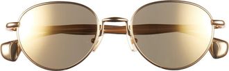 Bottega Veneta 50mm Small Oval Sunglasses in Gold at Nordstrom
