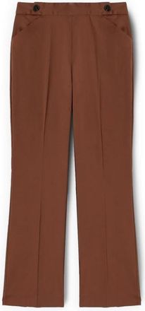 Motivi Kick Flare Broek - Dames - Vrijetijds broeken - Bruin - XS - Katoen - Broeken