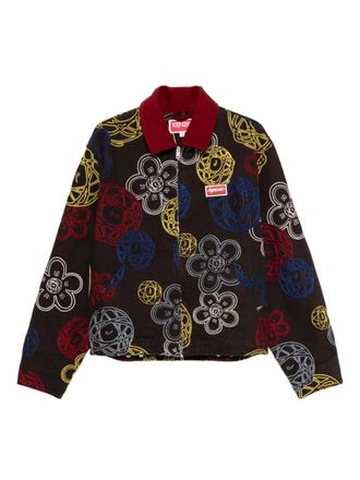 Kenzo x Futura 2000 jack met bloemenprint en rits - Bruin