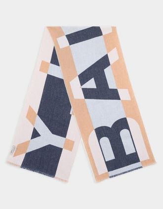 Bally Scarf with a Geometric Bally Logo in Camel at Nordstrom