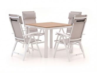 Bellagio la vita attrattiva Bellagio Avenza/Fidenza 90cm dining tuinset 5-delig verstelbaar