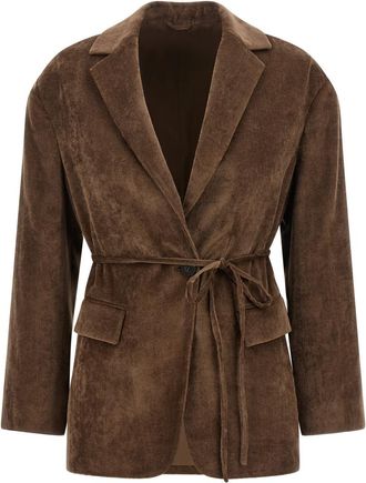 Brunello Cucinelli Brown Notched Lapel Blazer