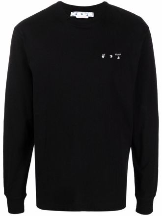 Off-white T-shirt met print - Zwart