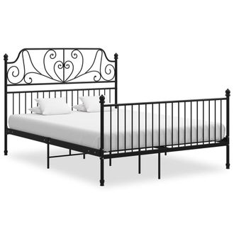 Berkfield Home Bed Frame Black Metal 160x200 cm