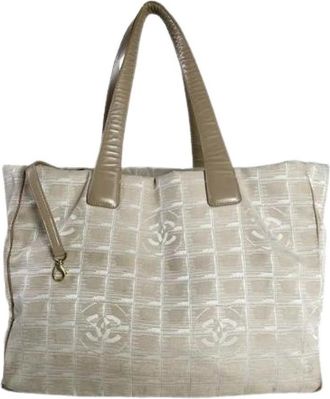 Chanel Pre-owned Vintage Tote Bag - Dames - Vintage Shopper - Beige - ONE Size - Vintage