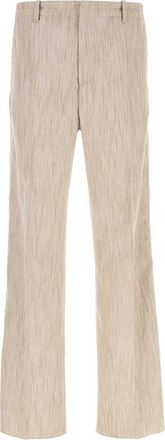 Bottega Veneta Mens Melange Sand Viscose Blend Pant - Tan - Size EU 50 (Mens)