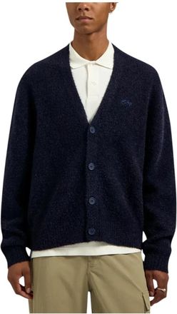 Olaf Hussein Signature Gebreid Vest Navy - Heren - Vesten - Blauw - S - Wol - Truien & Vesten