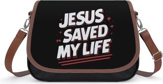Generic God Saved My Life Fashion Womens Crossbody Bags Novelty Handbag Shoulder Bag Purse