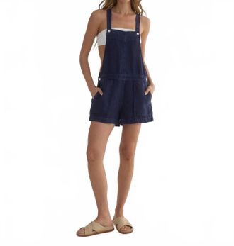 Bella Dahl Button Shortall Romper In Navy