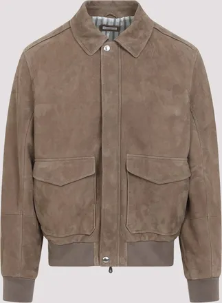 Brunello Cucinelli Giubbotto bomber in pelle Brunello Cucinelli