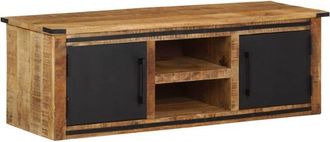 vidaXL Mueble de TV con puertas madera maciza de mango 105x35x36 cm vidaXL