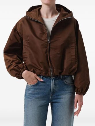 Citizens Of Humanity hooded jacket - women - Cotton - S - Brown