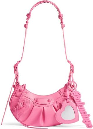 Balenciaga Gestudde Bubblegum Roze Crossbody Tas - Dames - Schoudertassen - Roze - ONE Size - Tassen