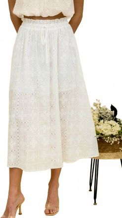 Blu Pepper Mimi Tiered Eyelet Skirt In White