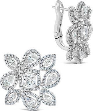 Sterling Forever Kelsea Cubic Zirconia Statement Stud Earrings in Silver at Nordstrom Rack