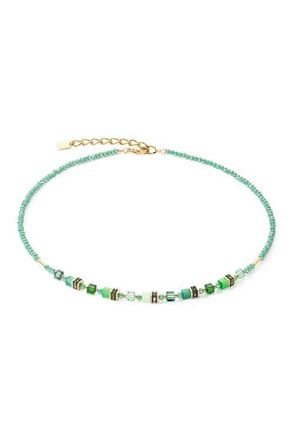 Coeur de Lion Mini Cubes Necklace in Green at Nordstrom