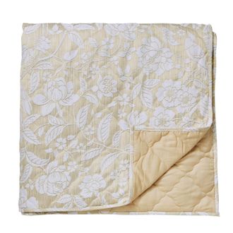 Sanderson Pyramus Cotton Quilted Throw in Gold