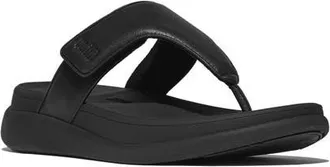 FitFlop F-Mode Go Adjustable Platform Flip Flop in All Black at Nordstrom, Size 10