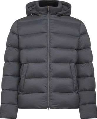 Herno Hooded Down Jacket - Heren - Gewatteerde jassen - Grijs - 4XL - Nylon - Jassen
