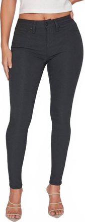 YMI Womens Bianca Mid-Rise Skinny Jeans In Black