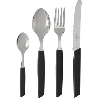 Victorinox by Swiss Army Swiss Modern Juego De Cubiertos Negro 24 Piezas