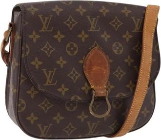 Louis Vuitton Pre-owned Saint Cloud Shoulder Bag - Dames - Vintage Schoudertas - Bruin - ONE Size - Leer - Vintage