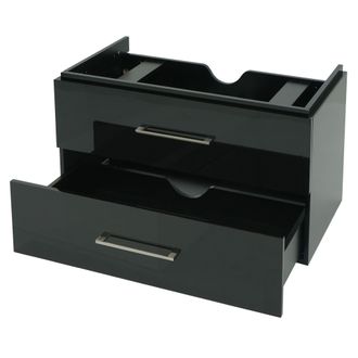 Hhg Mueble Lavabo Premium Hhg 245, Mueble Lavabo Muebles De Ba&ntilde;o, Alto Brillo 90cm, Negro