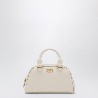 Valentino Garavani Ivory VLogo Signature mini duffle bag in grained calfskin