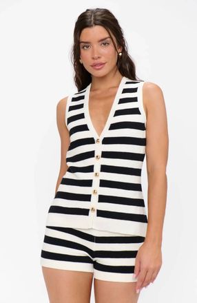 Show me your Mumu Kirby Sleeveless Top In Island Noir Stripe