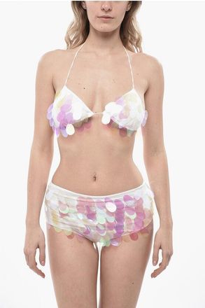 Os&eacute;ree High-Waist Bikini with Maxi Sequins size S